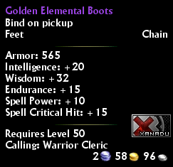 Golden Elemental Boots