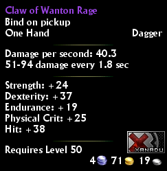 Claw of Wanton Rage
