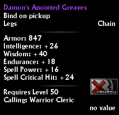 Damon's Anointed Greaves