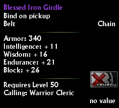Blessed Iron Girdle