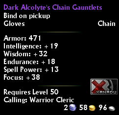 Dark Alcolyte's Chain Gauntlets
