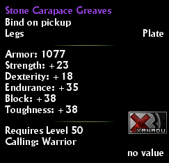Stone Carapace Greaves