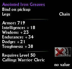 Anointed Iron Greaves