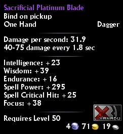 Sacrificial Platinum Blade