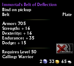 Immortal's Belt of Deflection