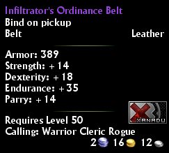 Infiltrator's Ordinance Belt