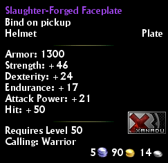 Slaughter-Forged Faceplate