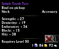 Sobek Tooth Torc