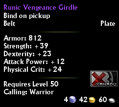 Runic Vengeance Girdle