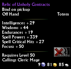Relic of Unholy Contracts