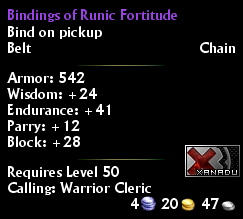 Bindings of Runic Fortitude
