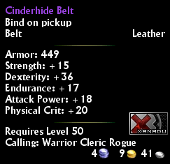 Cinderhide Belt