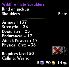 Wildfire Plate Spaulders
