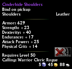 Cinderhide Shoulders