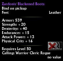 Zardonis' Blackened Boots