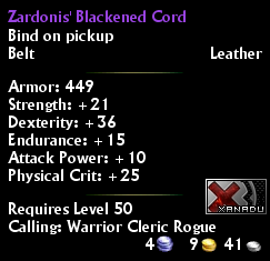 Zardonis' Blackened Cord