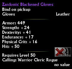 Zardonis' Blackened Gloves