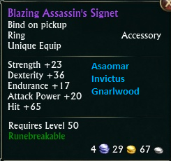 Blazing Assassin's Signet