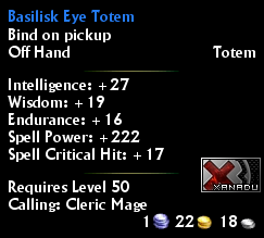 Basilisk Eye Totem