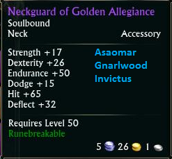 Neckguard of Golden Allegiance