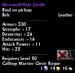 Werewolf-Hide Girdle