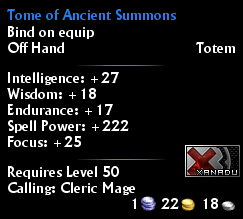 Tome of Ancient Summons