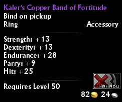 Kaler's Copper Band of Fortitude