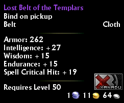 Lost Belt of the Templars