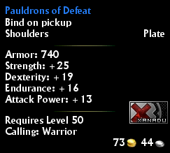 Pauldrons of Defeat