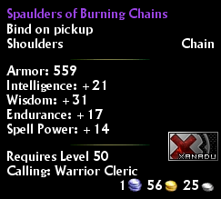 Spaulders of Burning Chains