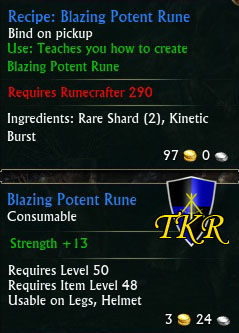 Recipe: Blazing Potent Rune