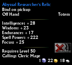  Abyssal Researcher's Relic