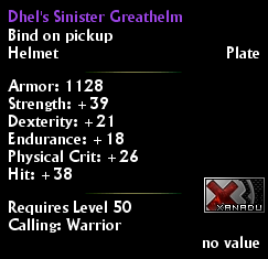 Dhel's Sinister Greathelm