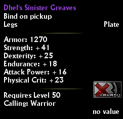 Dhel's Sinister Greaves
