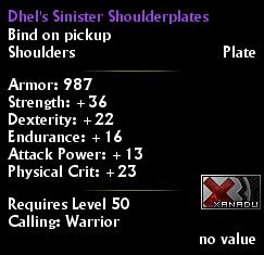 Dhel's Sinister Shoulderplates