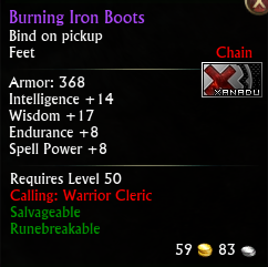 Burning Iron Boots