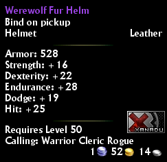 Werewolf Fur Helm