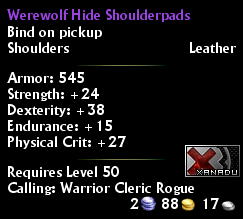 Werewolf Hide Shoulderpads