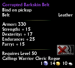 Corrupted Barkskin Belt