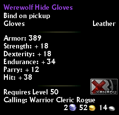 Werewolf Hide Gloves