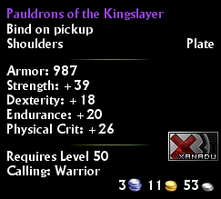 Pauldrons of the Kingslayer