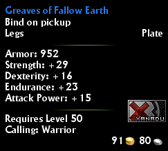 Greaves of Fallow Earth