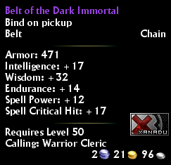 Belt of the Dark Immortal