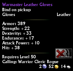 Warmaster Leather Gloves