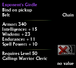 Exponent's Girdle