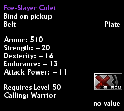 Foe-Slayer Culet