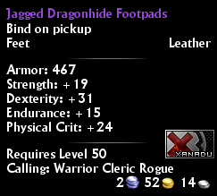 Jagged Dragonhide Footpads
