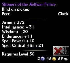 Slippers of the Aelwar Prince