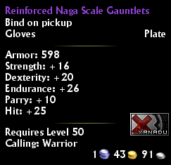 Reinforced Naga Scale Gauntlets